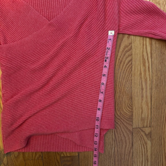 Soft Surroundings Red Ribbed Wrap Sweater Women’s Size Small - Picture 12 of 13